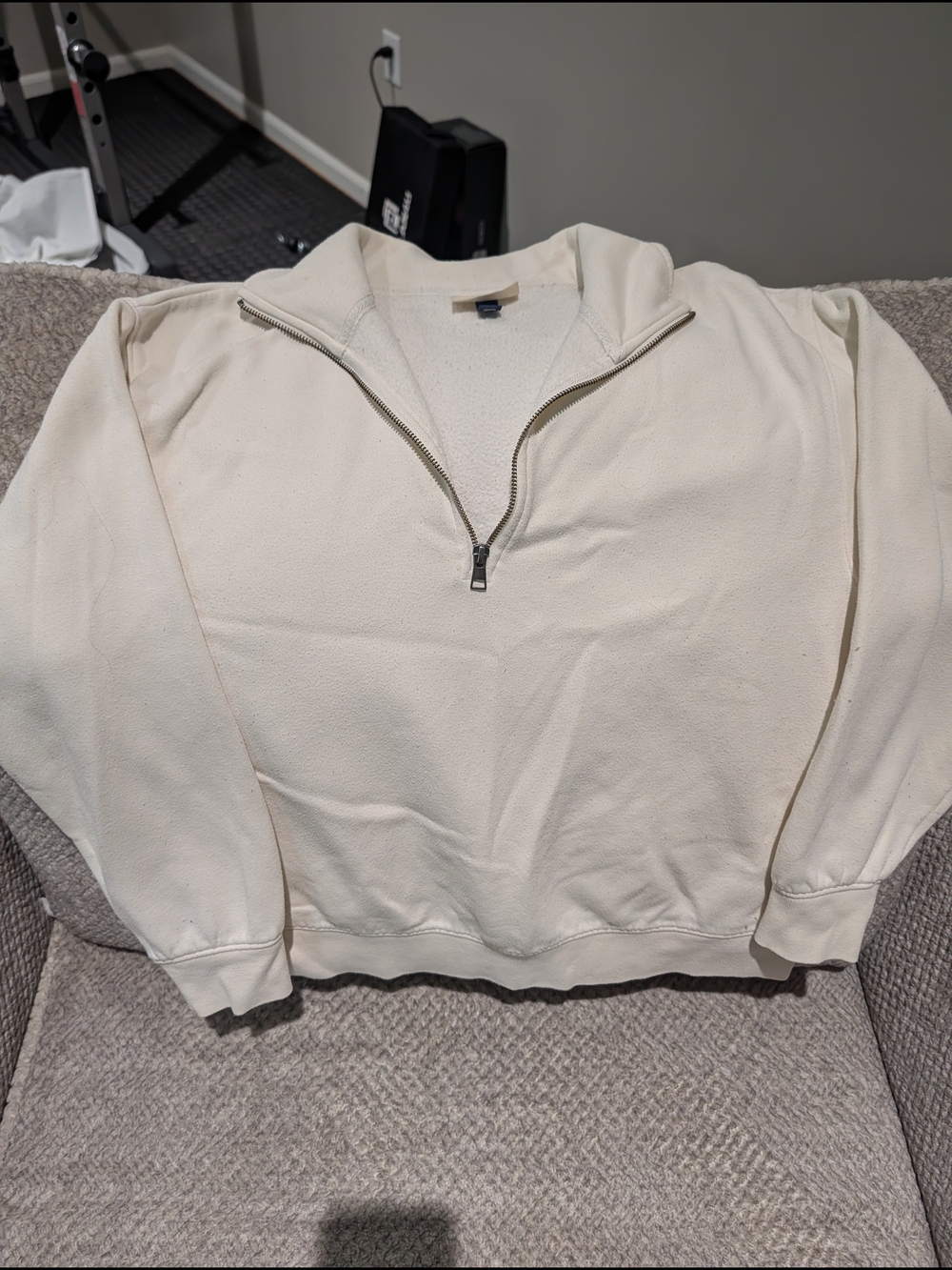 Universal Thread Women's Zip-Up Sweatshirt in Cream